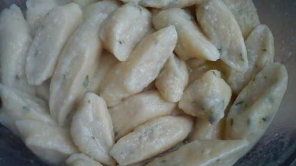 ленивые вареники с грибами