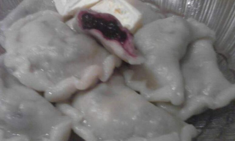 Рецепт вареники с черникой