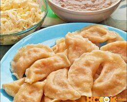 Вареники с капустой и салом