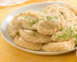 Вареники с картофелем и зеленью