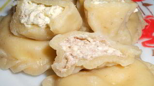 Вареники с творожно-ореховой начинкой