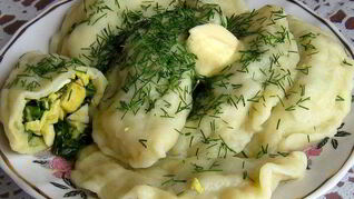 Вареники с яйцом