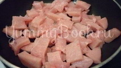 легкое жаркое с тыквой и индейкой