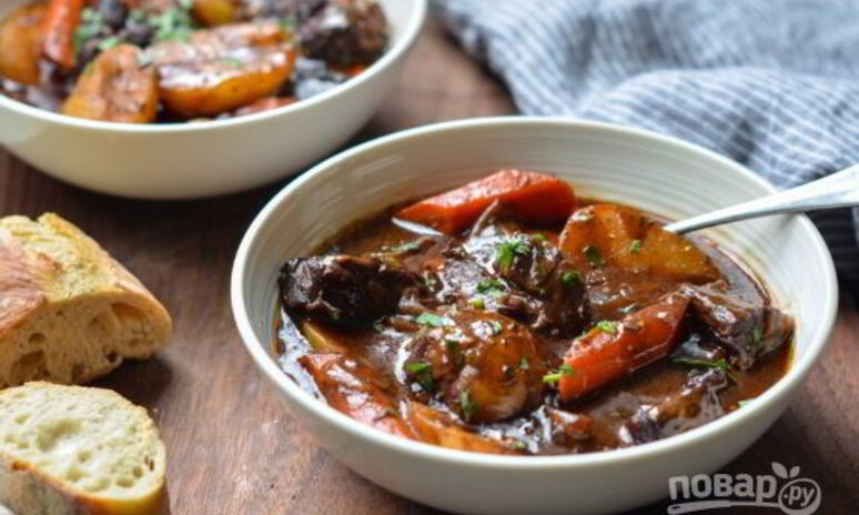 Рецепт жаркое из говядины с овощами