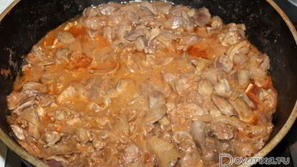 жаркое из куриных потрошков