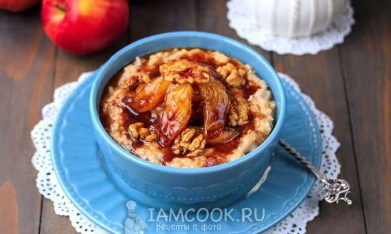 Рецепт геркулесовая каша яблочный пирог