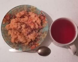 Гороховая каша с колбасой