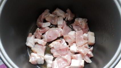 гороховая каша со свининой в мультиварке