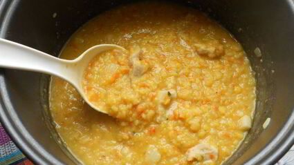 гороховая каша со свининой в мультиварке