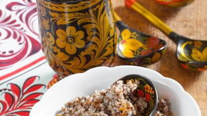 гречка с фаршем на сковороде