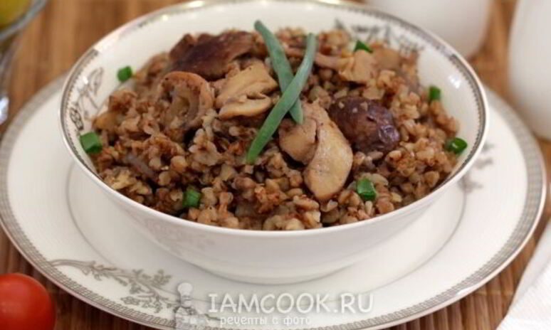 Рецепт гречка с грибами в мультиварке