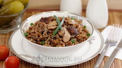 гречка с грибами в мультиварке