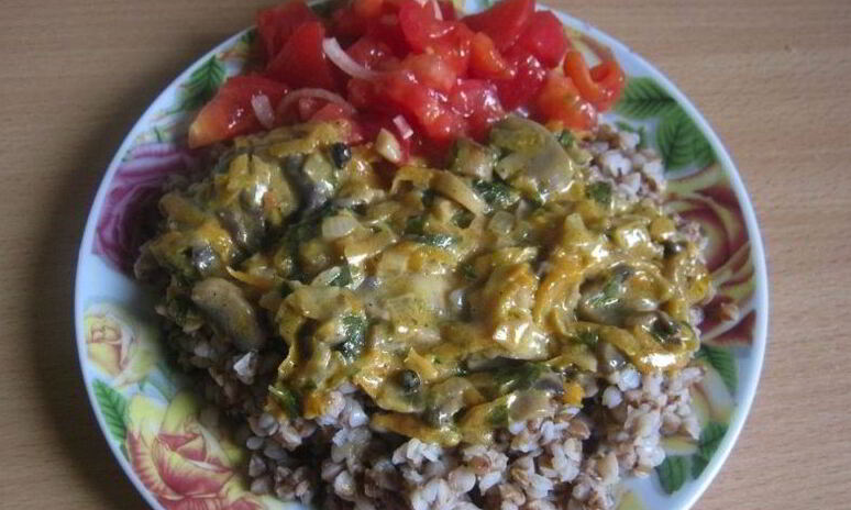 Рецепт гречка с грибами