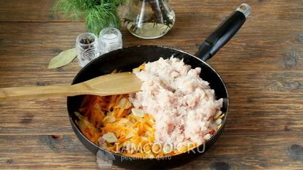 гречка с куриным фаршем