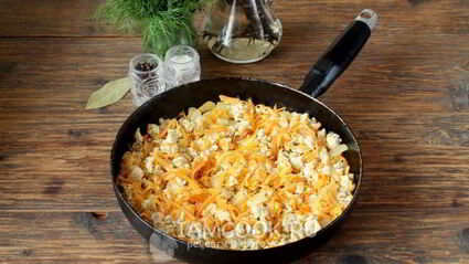 гречка с куриным фаршем