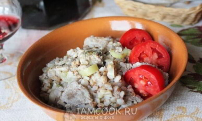 Рецепт гречка с мясом, тушеная в сметане