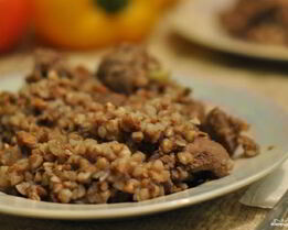 Гречка с печенью в мультиварке