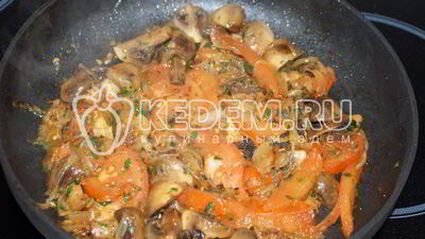 гречневая каша с грибами и овощами