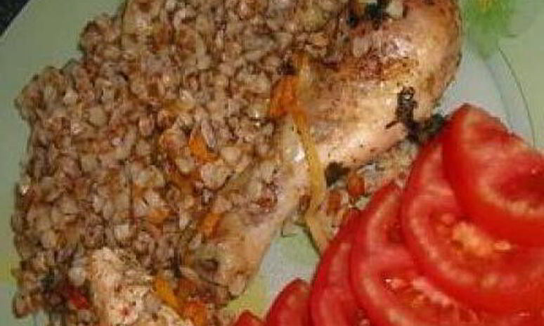 Рецепт гречневая каша с куриной ножкой