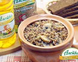 Постная гречка с грибами в горшочке