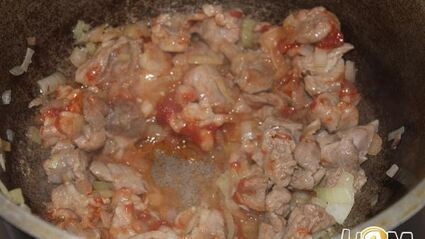 томленая гречка со свининой