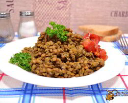 Каша из зеленой чечевицы в мультиварке