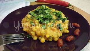 Пряная гороховая каша с шафраном