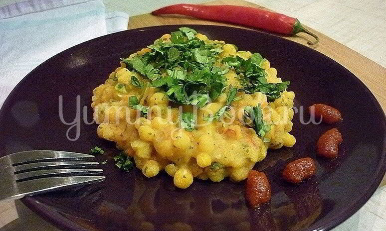 Рецепт пряная гороховая каша с шафраном