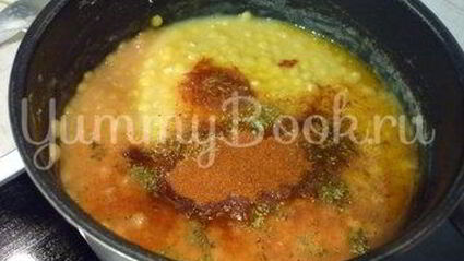 пряная гороховая каша с шафраном