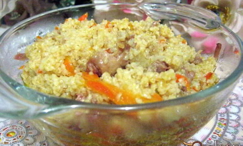 Рецепт пшеничная каша с тушеной свининой