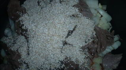 ячневая каша на бараньей рульке