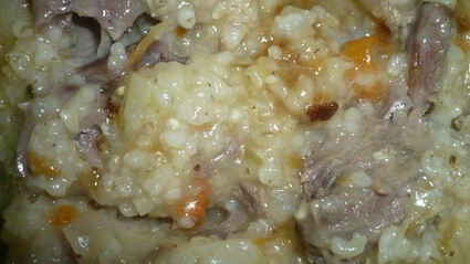 ячневая каша на бараньей рульке