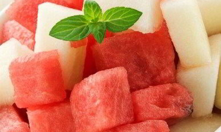 Рецепт дыня и арбуз в лаймовом сиропе