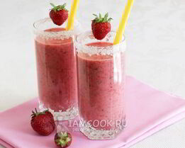 Клубнично-мятный коктейль