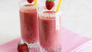 Клубнично-мятный коктейль