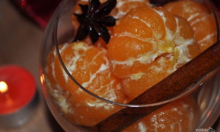 Рецепт мандарины в пряном сиропе