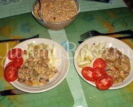 Морской коктейль с овощами