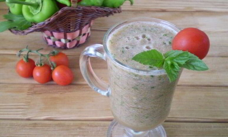 Рецепт овощной зеленый коктейль