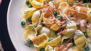 Паста с коктейлем из морепродуктов