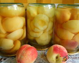 Персики консервированные в сиропе