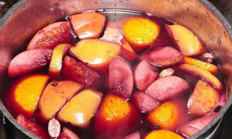 Рецепт рождественский пунш с яблоками, элем и хересом