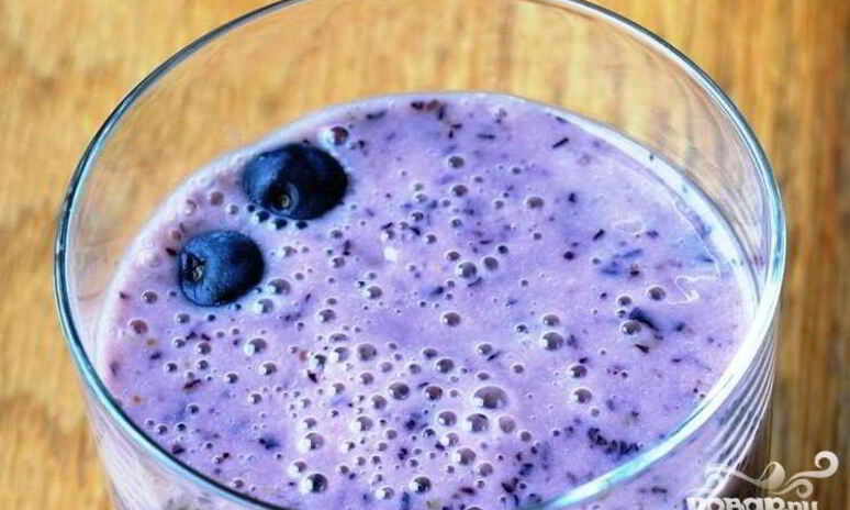 Рецепт бананово-черничный смузи