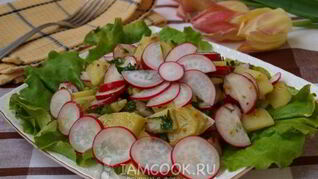 Картофельный салат с редисом