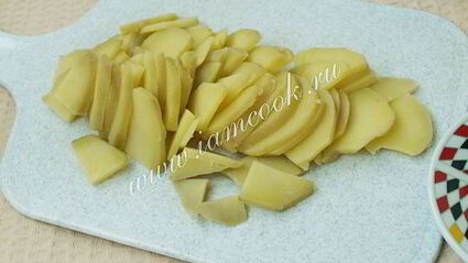 картофельный салат с редисом