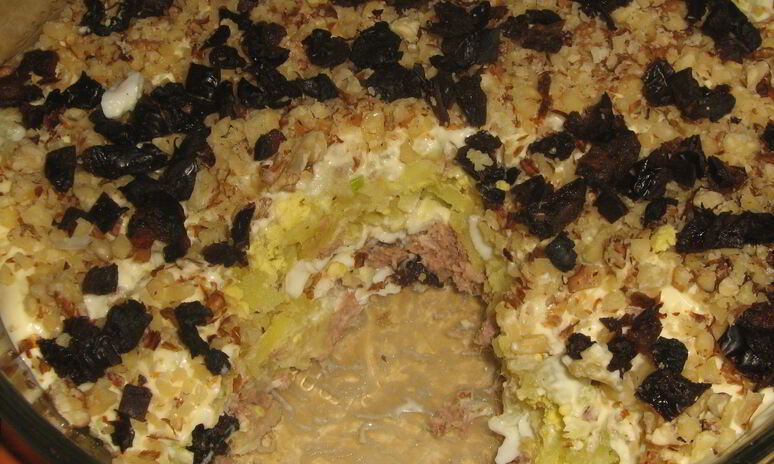 Рецепт салат черепаха с тунцом