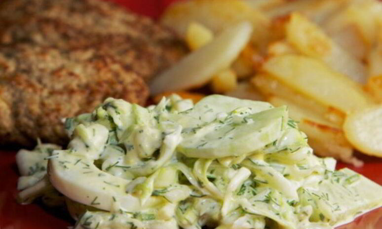 Рецепт салат из капусты и огурцов