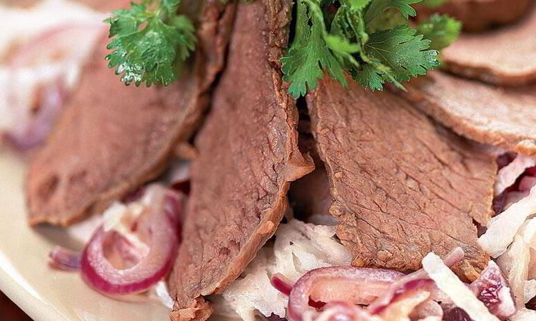 Рецепт салат из редьки с говядиной