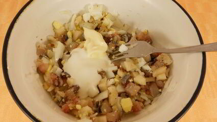 салат из сельди с грецкими орехами