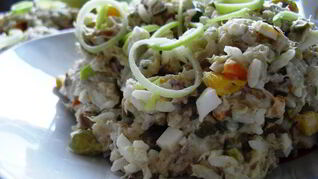 Салат из скумбрии Завтрак для двоих