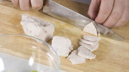 салат-коктейль с куриным филе